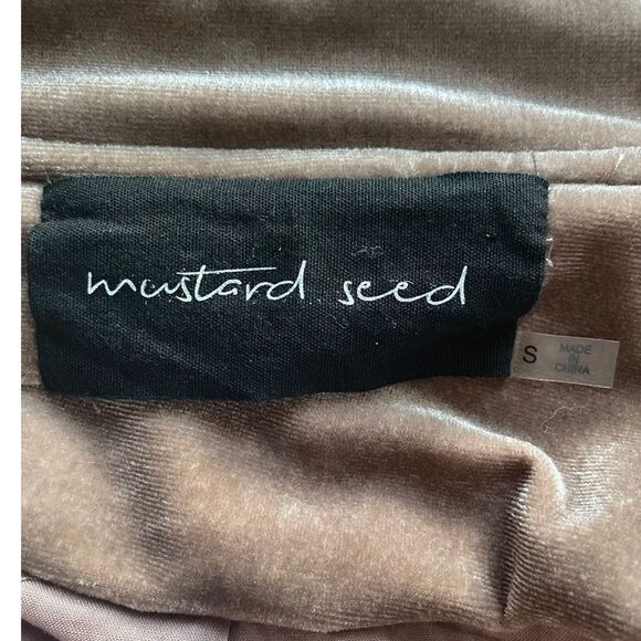 Mustard Seed Bronze Velvet Bomber Jacket - Picture 4 of 5